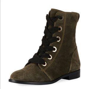 Kate Spade ♠️ Raquel green combat boots